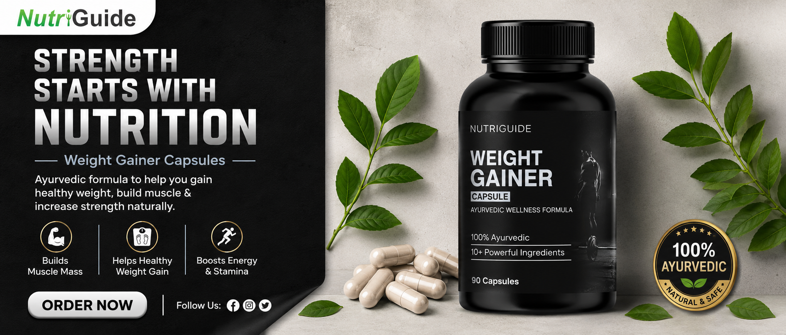 nutriguide weight gainer banner